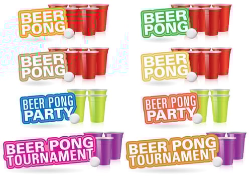 Beer Pong Titles vector