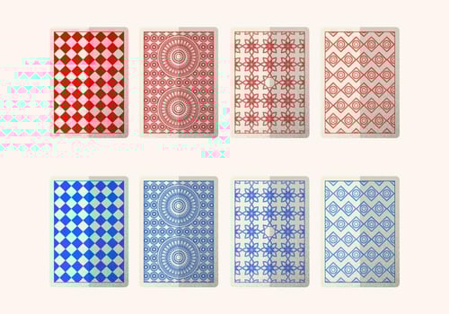Red And Blue Card Back vector