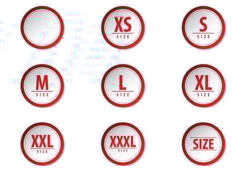 Free Clothing Size Label Vectors