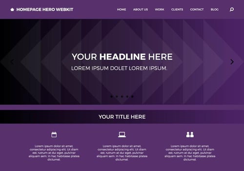 Free Homepage Hero Webkit 10 vector