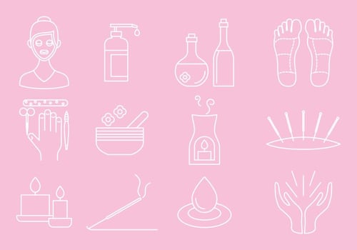 Health And Beauty Icons vector