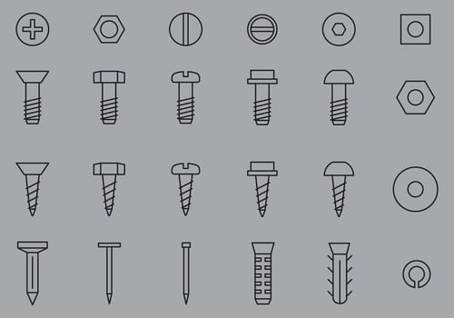 Nail And Screw Icons vector
