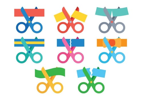 Ribbon Cutting Vector