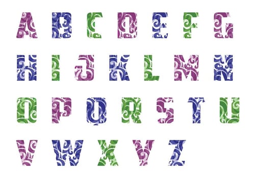 Swish Letras Vector Vector Pack