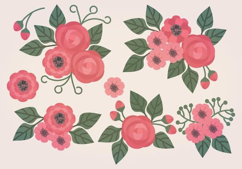 Vector Floral Compositions