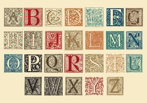 Ornamental Capital Letters vector