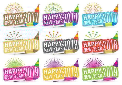 New Year Titles vector