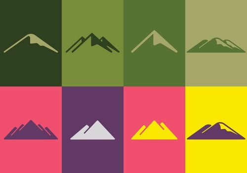 Mountain Logo Set vector