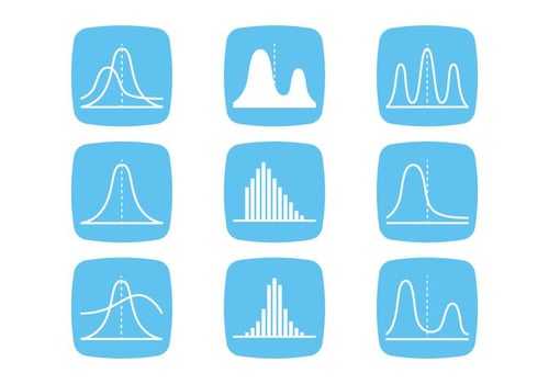 Bell Curve Icons vector