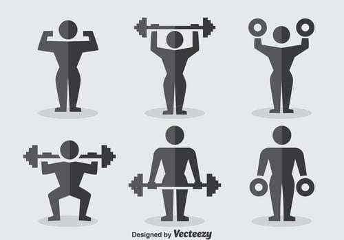 Squat Icons Collection vector