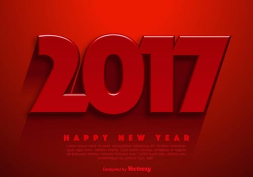 New Year 2017 Vector Abstract Background