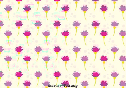Purple Thistle Seamless Patern vector