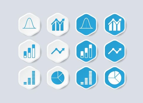 Bell Curve Infographic Icon vector