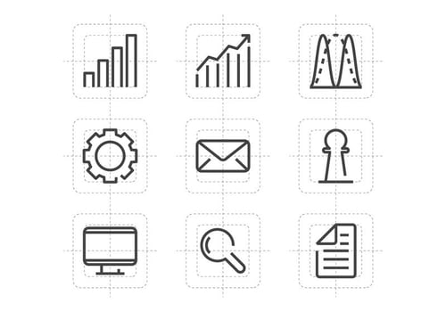 Diagram Line Icons vector