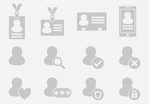 Gray ID Icons vector