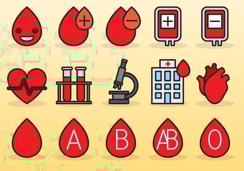 Cute Blood Drive Icons vector