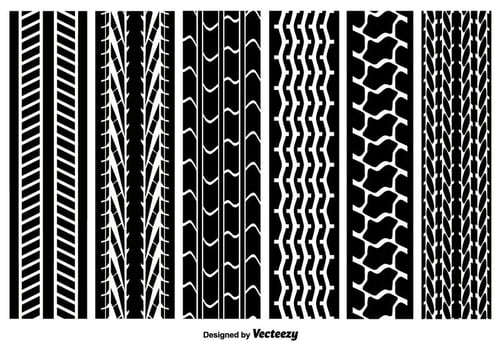 Seamless Tire Marks Vector Pack