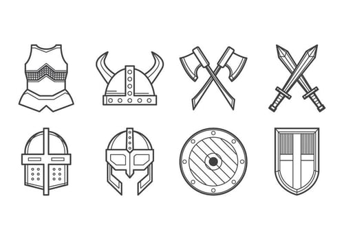 Medieval Armor Icon Vector