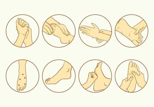 Reflexology Icon Set vector
