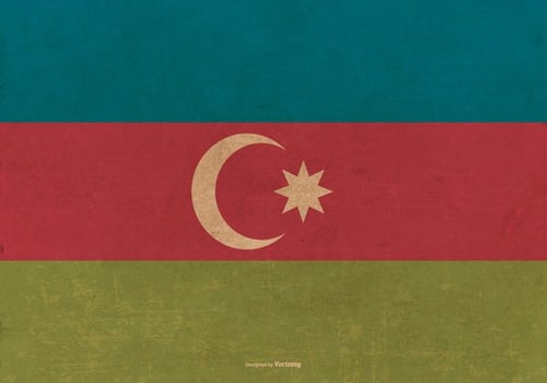 Grunge Flag of Azerbaijan vector