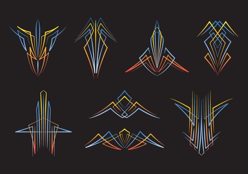 Hotrod Pinstripes vector