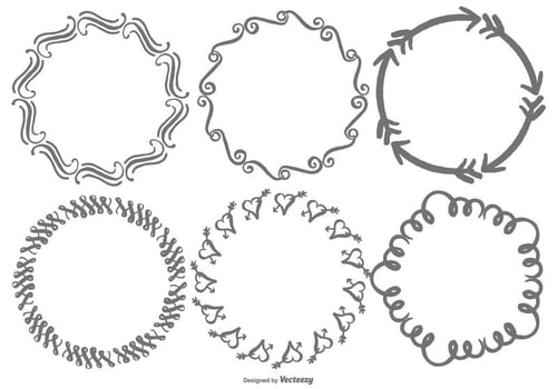 Hand Drawn Doodle Frames vector