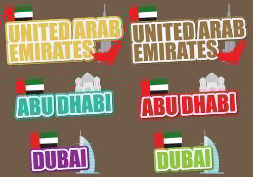 United Arab Emirates Titles vector