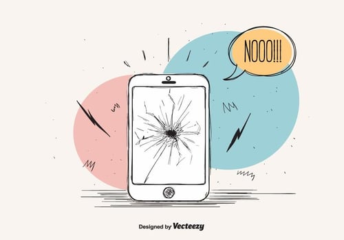 Broken Screen Vector Background