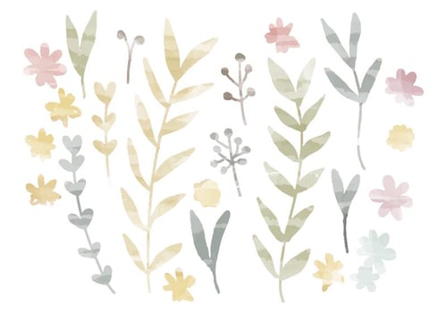 Vector Watercolor Branches