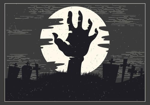 Halloween Zombie Hand Vector