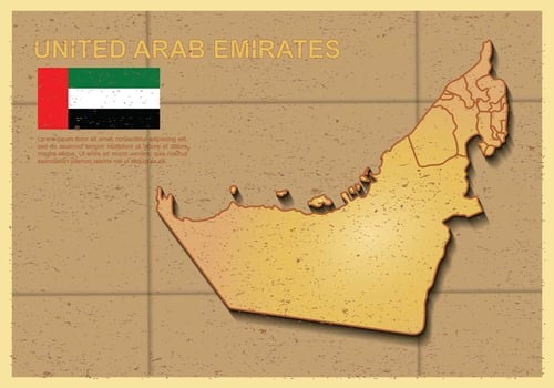 Free UAE map Illustration vector