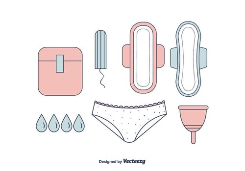 Feminine Hygiene Products Vector