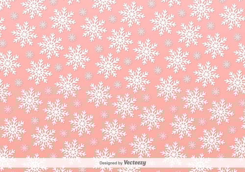 Snowflakes Pink Vector Background