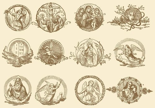 Catholic Bagdes vector