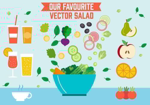 Salad Vector Illustration