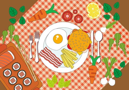 Free Dinner Vector Design