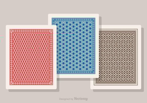 Playing Card Back Vector Set