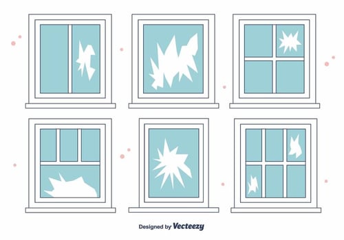 Free Broken Window Vector