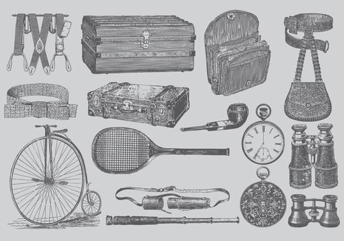 Vintage Men Accessories vector