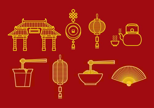 Chinatown Lineart Vector