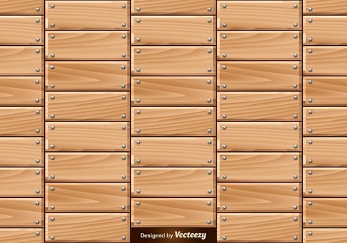 Vector Seamless Pattern Of Wooden Planks With Nails