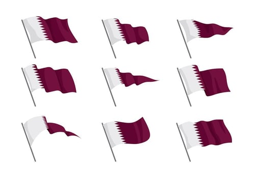 Qatar Flag Vector