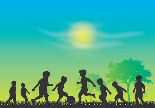 Childrens Day Silhouette Vector
