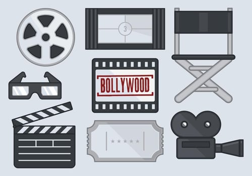 Bollywood Movie Icon vector