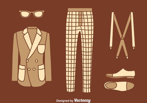 Classic Men Accssories Vector Set