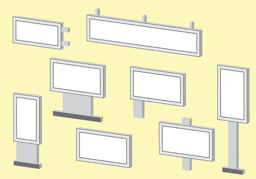 Isometric Hoarding Vector