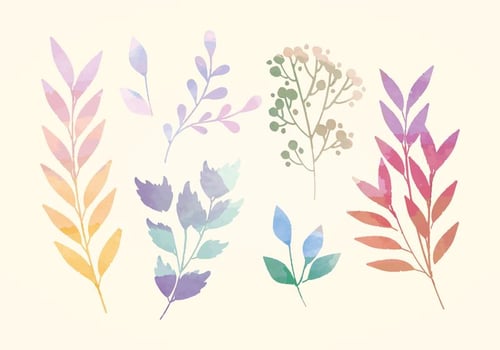 Vector Watercolor Branches