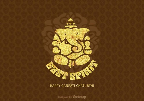 Free Happy Ganpati Chaturthi Vector Card