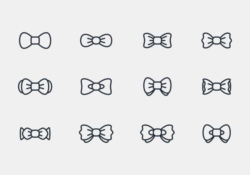 Bow Ties Icon Vectors