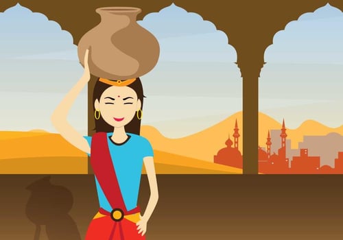 Indian Woman Illustration vector